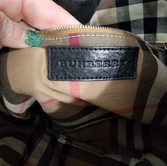 BURBERRY MAIDSTONE MEDIUM CALFSKIN TOTE EUC SILVERSTONE GROMMETS - Picture 7 of 13